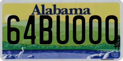 AL license plate 64BU000