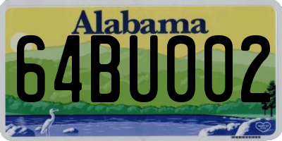 AL license plate 64BU002