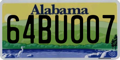 AL license plate 64BU007