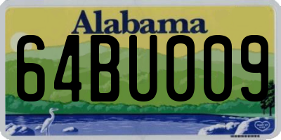 AL license plate 64BU009