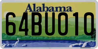 AL license plate 64BU010