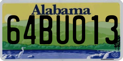 AL license plate 64BU013