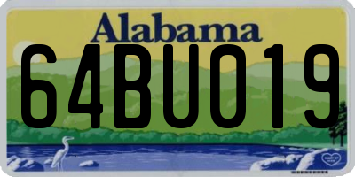 AL license plate 64BU019