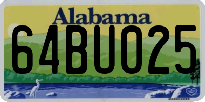 AL license plate 64BU025