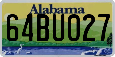 AL license plate 64BU027