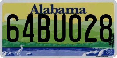 AL license plate 64BU028