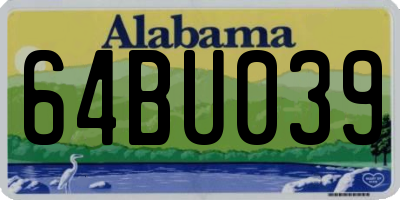 AL license plate 64BU039