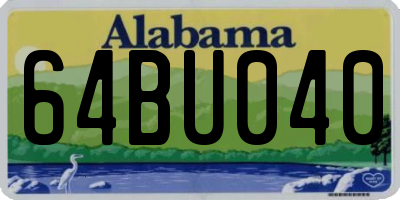 AL license plate 64BU040