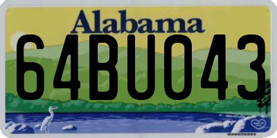 AL license plate 64BU043