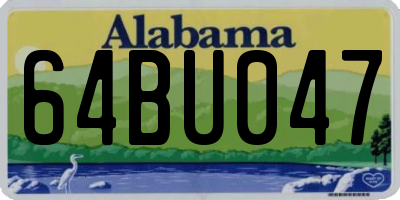 AL license plate 64BU047