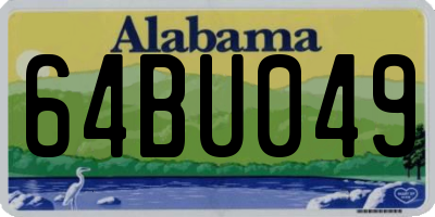 AL license plate 64BU049