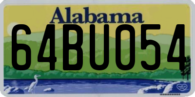 AL license plate 64BU054