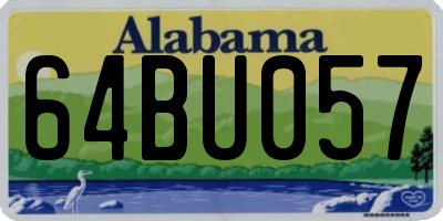 AL license plate 64BU057