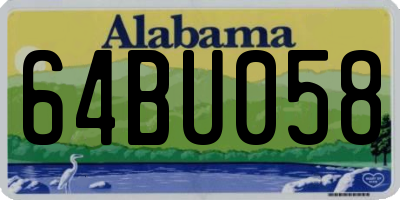 AL license plate 64BU058