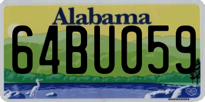 AL license plate 64BU059