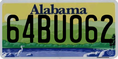 AL license plate 64BU062