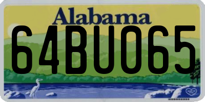 AL license plate 64BU065
