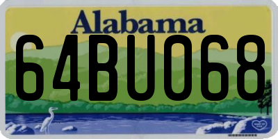 AL license plate 64BU068