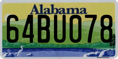 AL license plate 64BU078