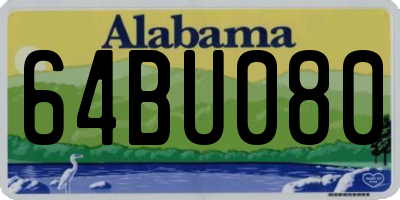 AL license plate 64BU080