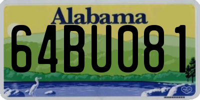 AL license plate 64BU081