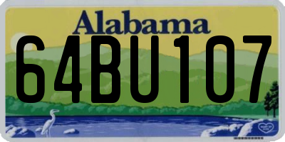 AL license plate 64BU107