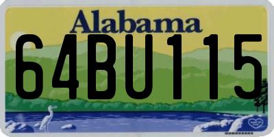 AL license plate 64BU115