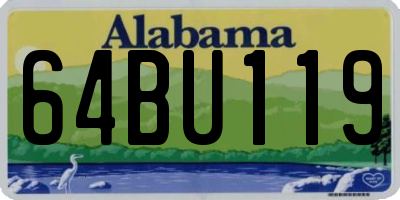 AL license plate 64BU119