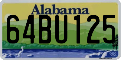 AL license plate 64BU125