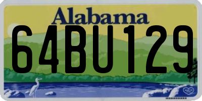 AL license plate 64BU129