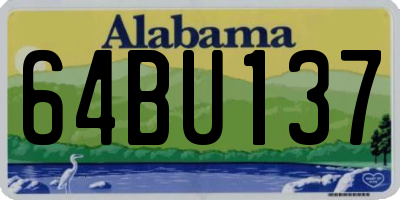 AL license plate 64BU137