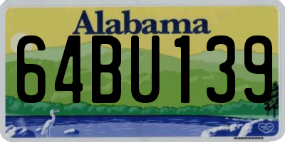 AL license plate 64BU139