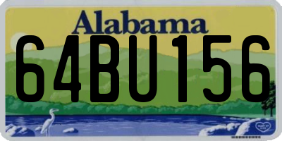 AL license plate 64BU156