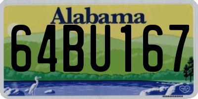 AL license plate 64BU167