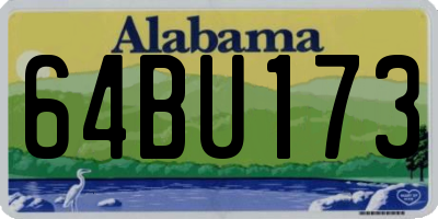AL license plate 64BU173