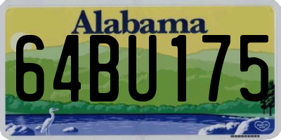 AL license plate 64BU175