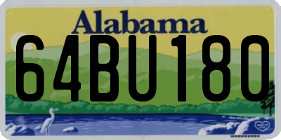 AL license plate 64BU180