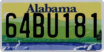 AL license plate 64BU181
