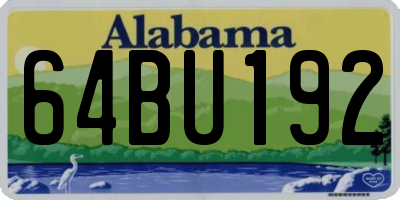 AL license plate 64BU192