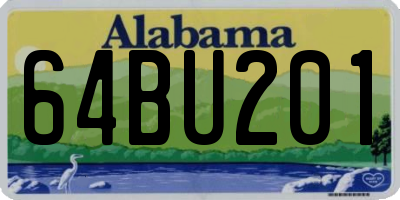 AL license plate 64BU201