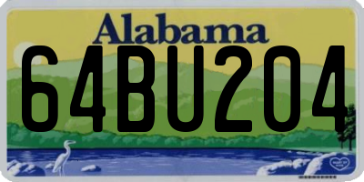 AL license plate 64BU204