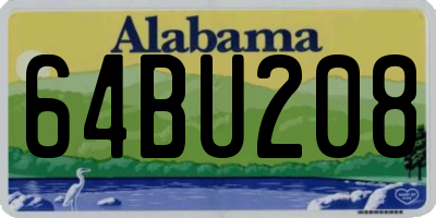 AL license plate 64BU208