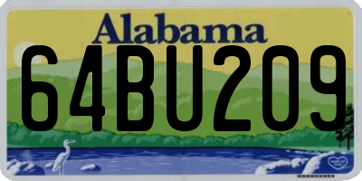 AL license plate 64BU209