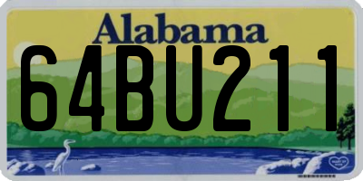 AL license plate 64BU211