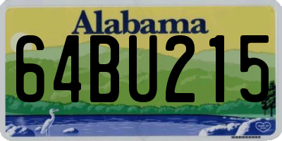 AL license plate 64BU215