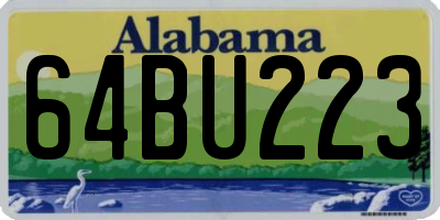 AL license plate 64BU223