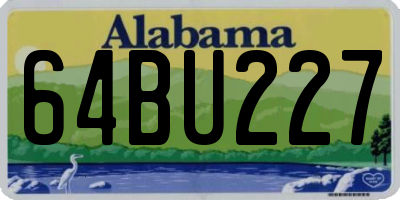 AL license plate 64BU227