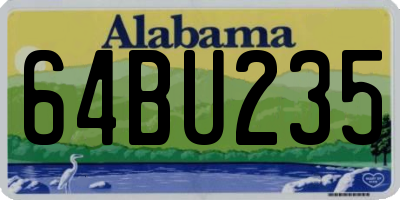 AL license plate 64BU235