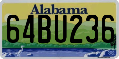 AL license plate 64BU236