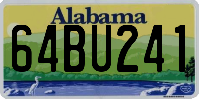 AL license plate 64BU241